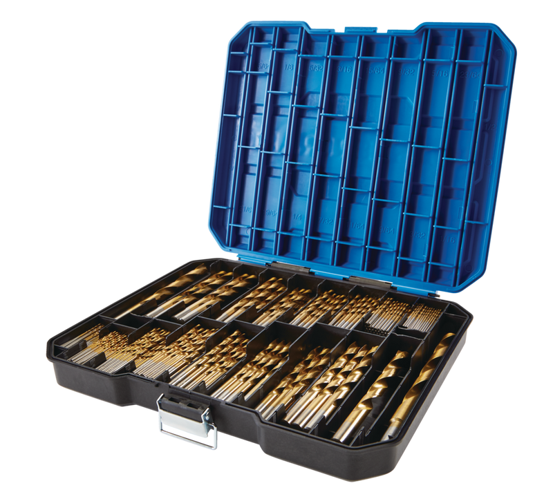 Titanium Drill Bit Set for Wood, Metal, Plastic, 230-pc Q5283