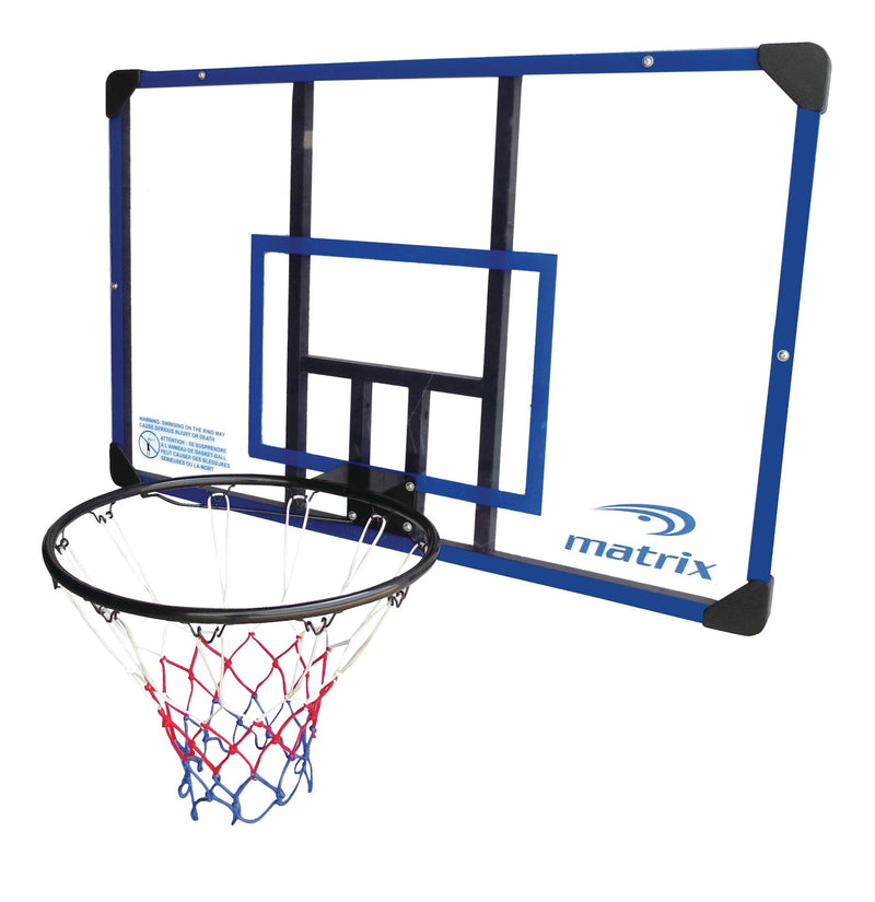 Deluxe Outdoor Basketball Backboard Hoop & Net with Wall Mount, 44-in J5330