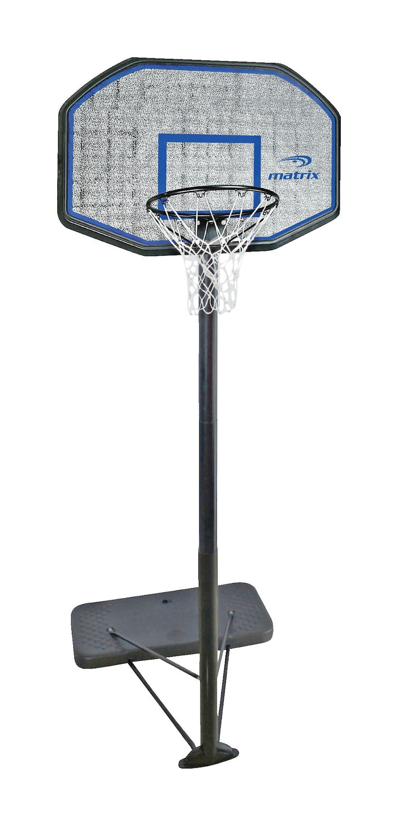 Portable Adjustable Basketball Backboard, Hoop & Net System, 44-in D9937
