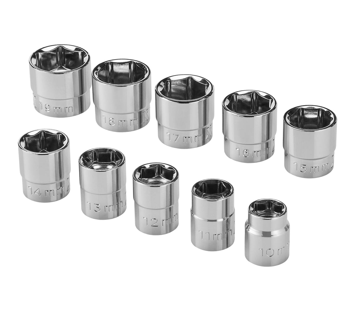 10 Piece 3/8" Drive Low Profile Socket Rail