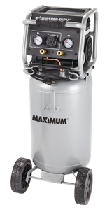 15-Gallon Oil-Free Quiet Portable Vertical Air Compressor with Top Tray
