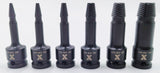 6 Piece 1/2" Drive Impact Screw Extractor Rail