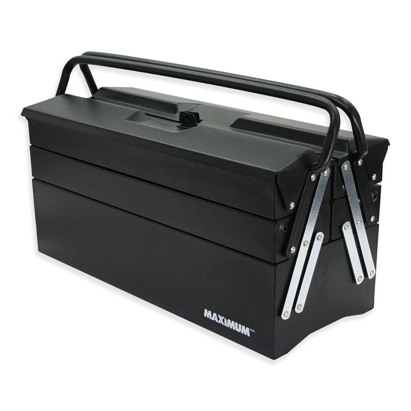 Portable 5-Tray Cantilever Tool Box, Black, 21-in O7369