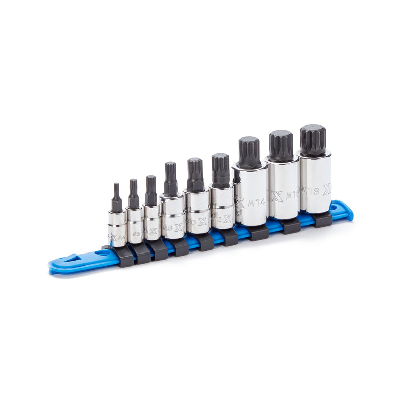 Triple Square Socket Set, Polished Nickel Plating, 9-pc J8420