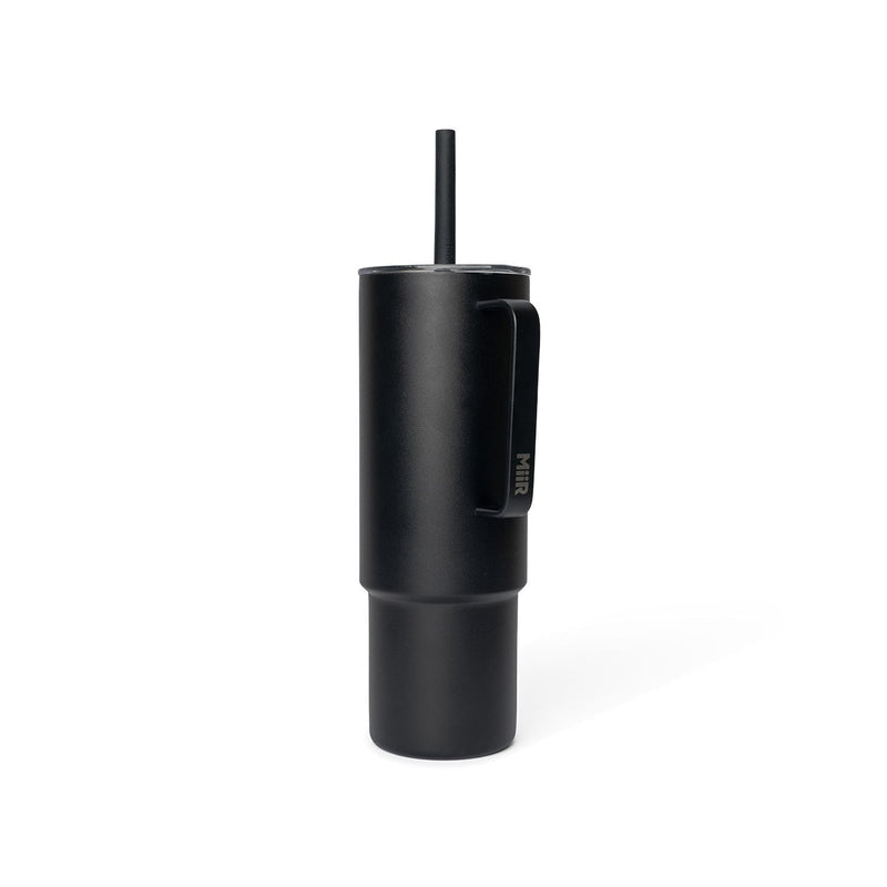 Stainless Steel Insulated All Day Straw Cup with Handle, Black, 32-oz X6350