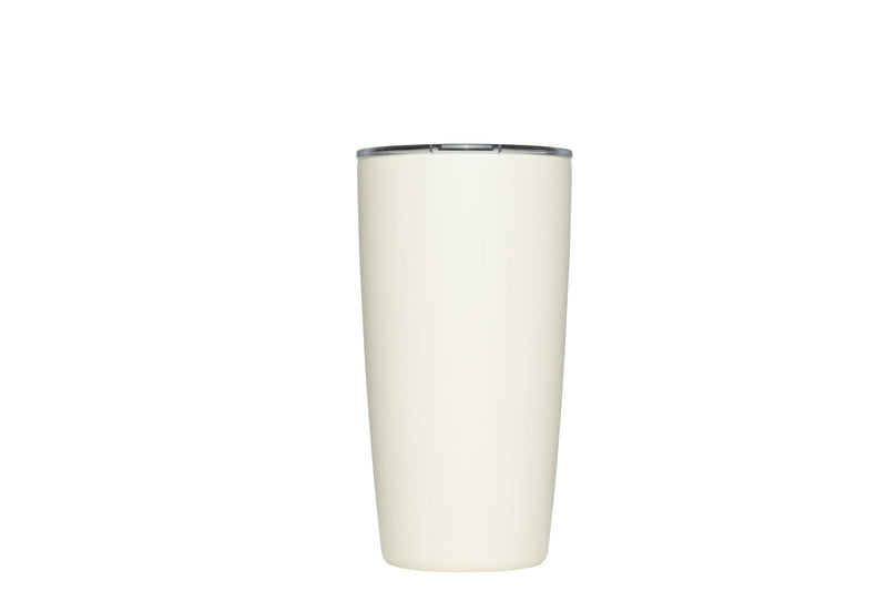 Stainless Steel Insulated Travel Tumbler with Press-Fit Slide Lid, Sandstone White, 16-oz Q3584