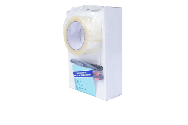 Mini Moving Kit with Box Cutter, Marker, Clear Packing Tape, Tape Gun & Box ID Labels G7890