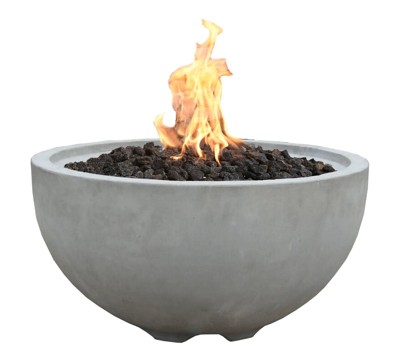 Nantucket Round Propane-Fueled Fire Bowl with Lava Rock & Canvas Cover, 40,000 BTUs, 14-in Q4828