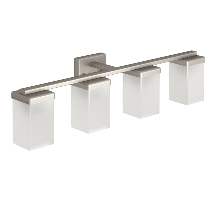 90-Degree Vanity Lighting Fixture, Brushed Nickel, 4-L P7792
