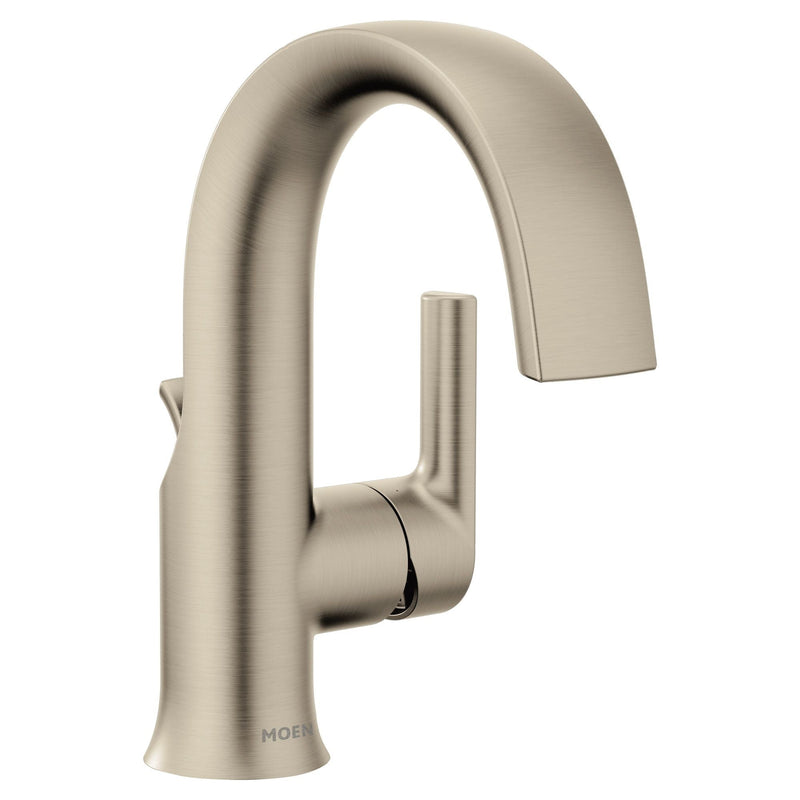 Doux Single Handle Single Hole Bathroom Sink Faucet, WaterSense Certified, Brushed Nickel G9477