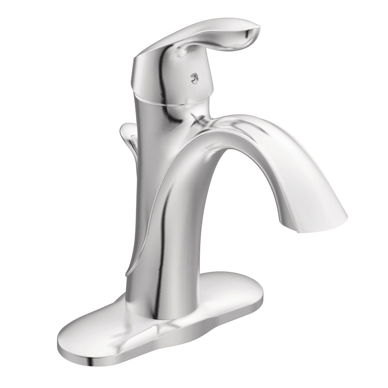 Eva Single Handle High Arc Single Hole Bathroom Sink Faucet, WaterSense Certified, Chrome H8319