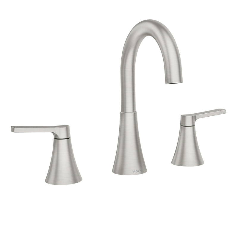 Mikah Double Handle Widespread Bathroom Faucet, Spot-resistant Brushed Nickel P1422