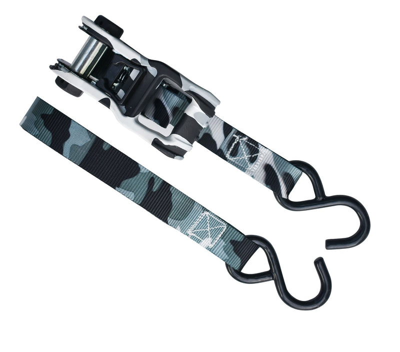1,500-lb Snow Camo Ratchet Tie Down, 1-in x 10-ft, 2-pk G2484
