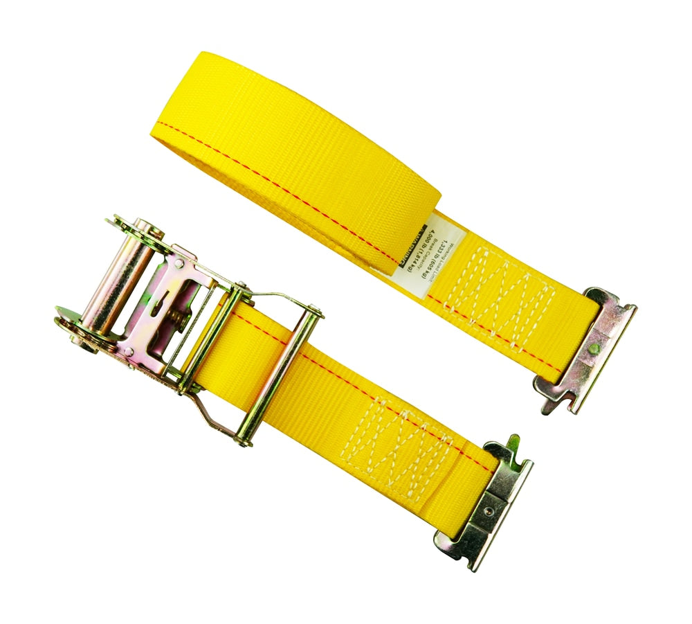 4,000-lb Commercial Ratchet Tie Down Strap, with E-Fitting, 2-in x 12-ft