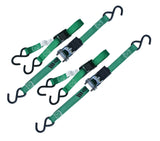 900-lb Ratchet/Cambuckle Tie-Down Straps, Non-Padded, 1-in x 10-ft, 4-pk