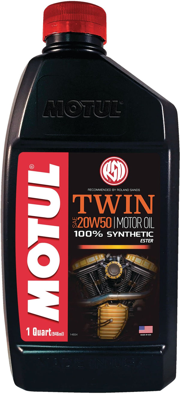 Twin Synthetic Motorcycle Motor Oil 20W50, 946-mL Z3531