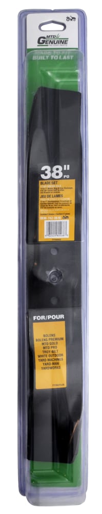 3-in-1, 2-Blade Replacement Set for 38-in Lawn Tractor Cutting Decks, Black O7467
