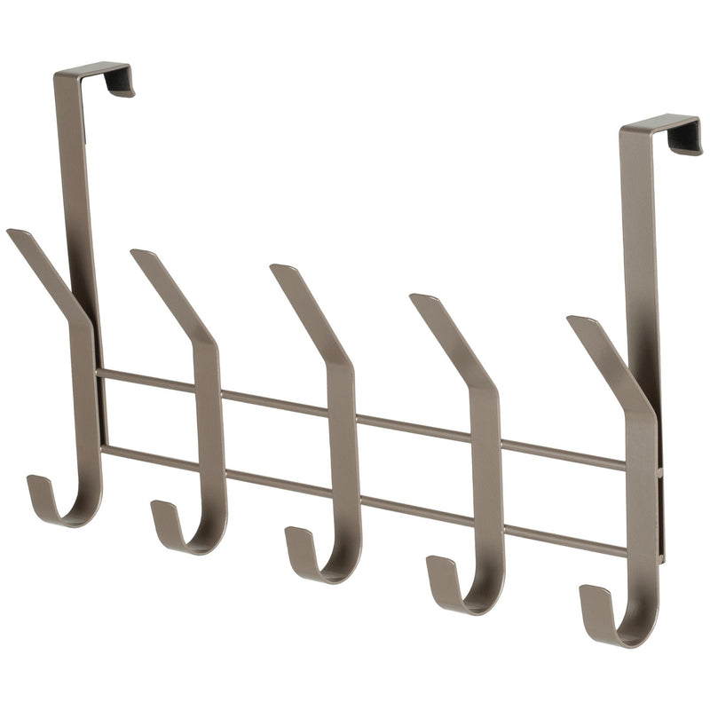 16.1" Over The Door Metal 5 Hook, Champagne V3577