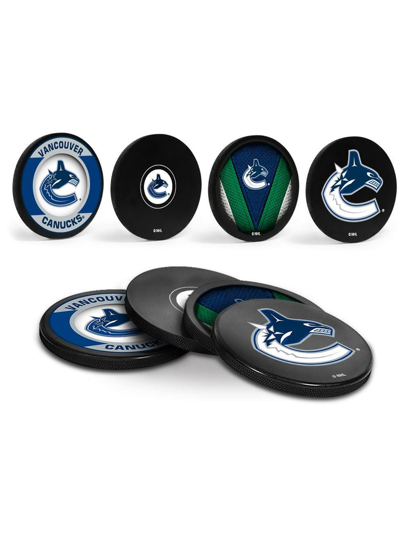Hockey Puck Drink Coasters, 4-pk L4086