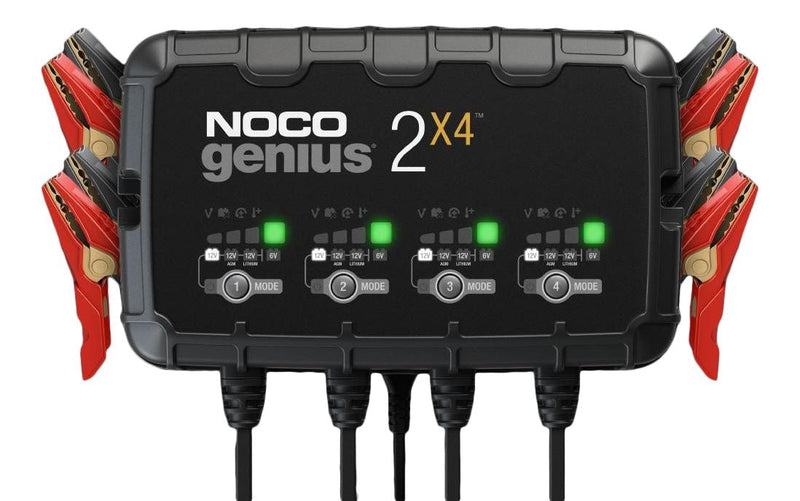 GENIUS2X4 Smart Battery Charger/Maintainer/Desulfator, 4-Bank, 8-Amp, 6V/12V G6219