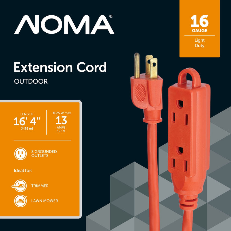 16-ft 5-in 16/3 Outdoor Extension Cord with 3 Grounded Outlets P7704