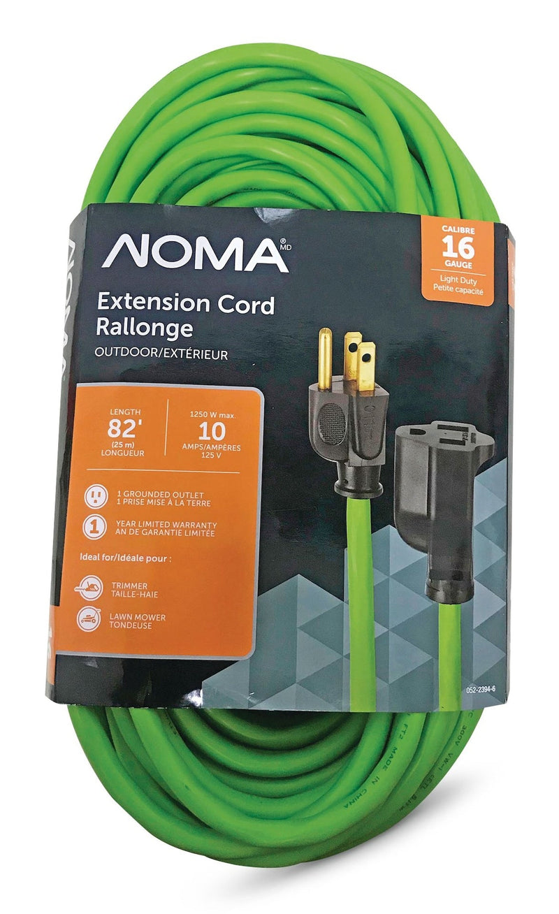 82-ft 16/3 Outdoor Extension Cord with Grounded Outlet, Lime Green E4995