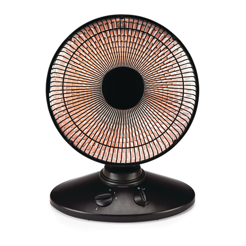Oscillating Parabolic Dish Portable Radiant Electric Space Heater, 1000W, Black C5137