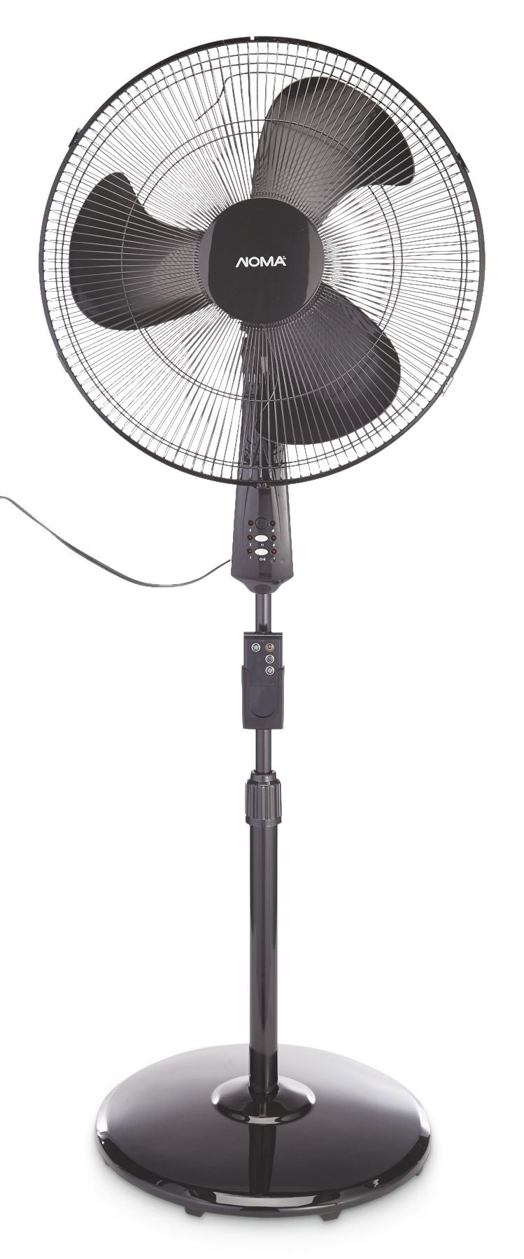 Oscillating Pedestal/Stand Fan with Remote Control, 3-Speed, Black, 18-in I9536