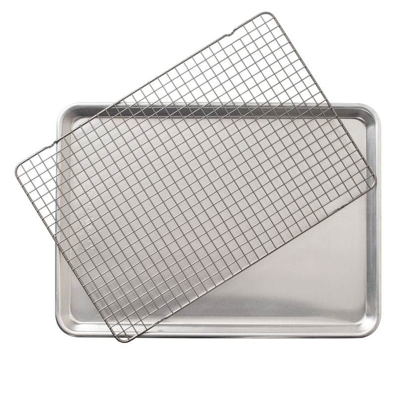 Naturals Aluminum Half-Sheet with Oven-Safe Nonstick Grid, 2-pc L1929