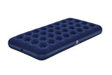 Flocked Top Twin Single-High Inflatable Air Mattress/Airbed with Repair Kit, Blue