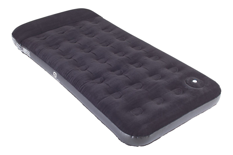 Twin Airbed with Built-In Manual Pump, Hand/Foot Pump, PVC, Black W3748