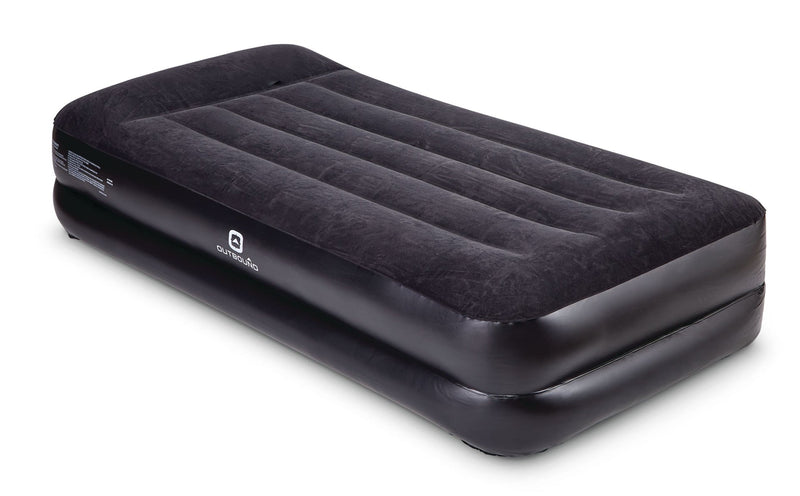 Twin Double-High Inflatable Air Mattress with Built-In Pump & Pillow D9789