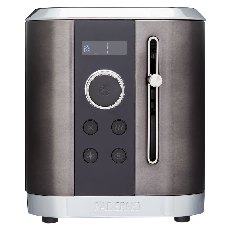 Even Heat Wide Slots Toaster with 9 Settings, Black Stainless Steel, 2-Slices H8046