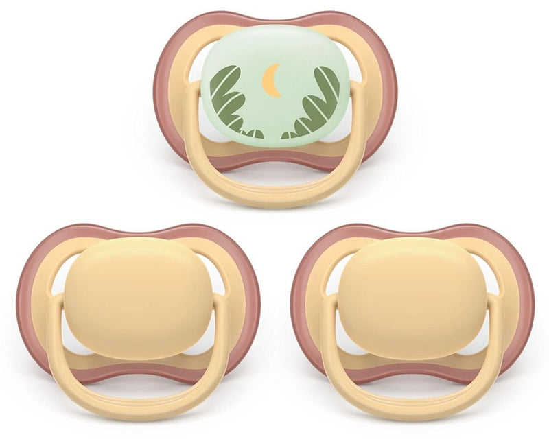 Ultra air Pacifier 0-6 Months All Day, Yellow, 3-pk F9364
