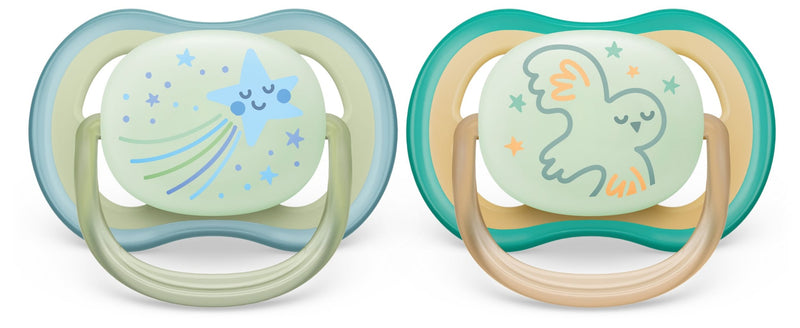Ultra Air Pacifier, 0-6 Months, Smiling Star & Owl, 2-pk D8662