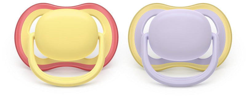 Ultra Air Powder Yellow Pacifier for 0-6M, 2-pk O9008