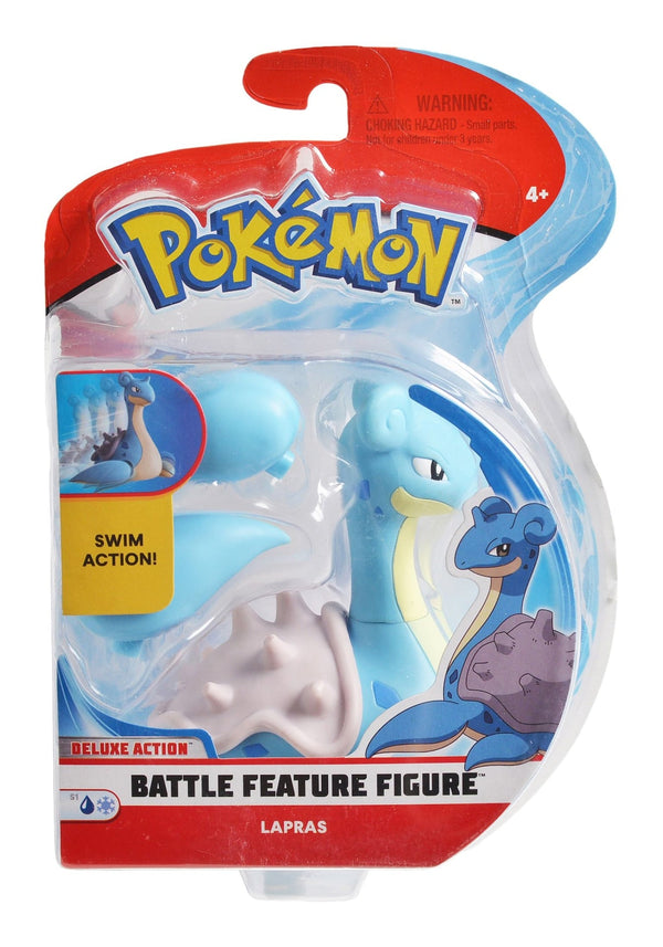 Battle Feature Figure Toy Set, Assorted (Ash & /Bewear/Decidueye/Lapras), Ages 4+ A4788