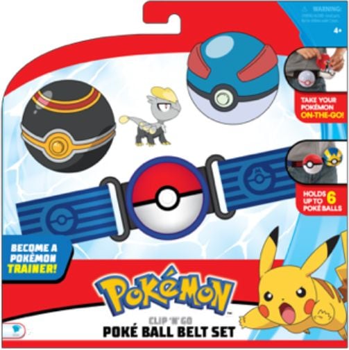 Clip 'N' Go Poké Ball Belt Set With 2-Inch Action Figure & Balls, Assorted, Age 4+ H6957