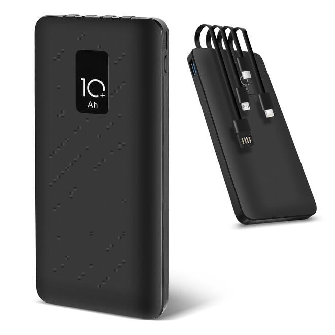 4 in 1 Fast Charging Power Bank with Built-in Cables, 10000mAh - PrimeCables R7042