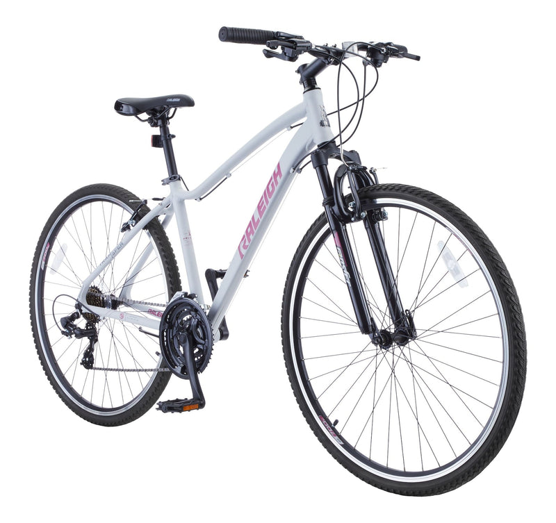 Route Hybrid Bike with Alloy V-brakes, 700C, 21-Speed, White Y5057
