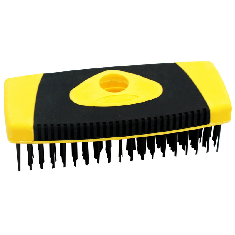 Wire Block Brush Cleans/Removes Paint, Rust & Dirt From Metal, 5.4 x 16.8-cm Q3606