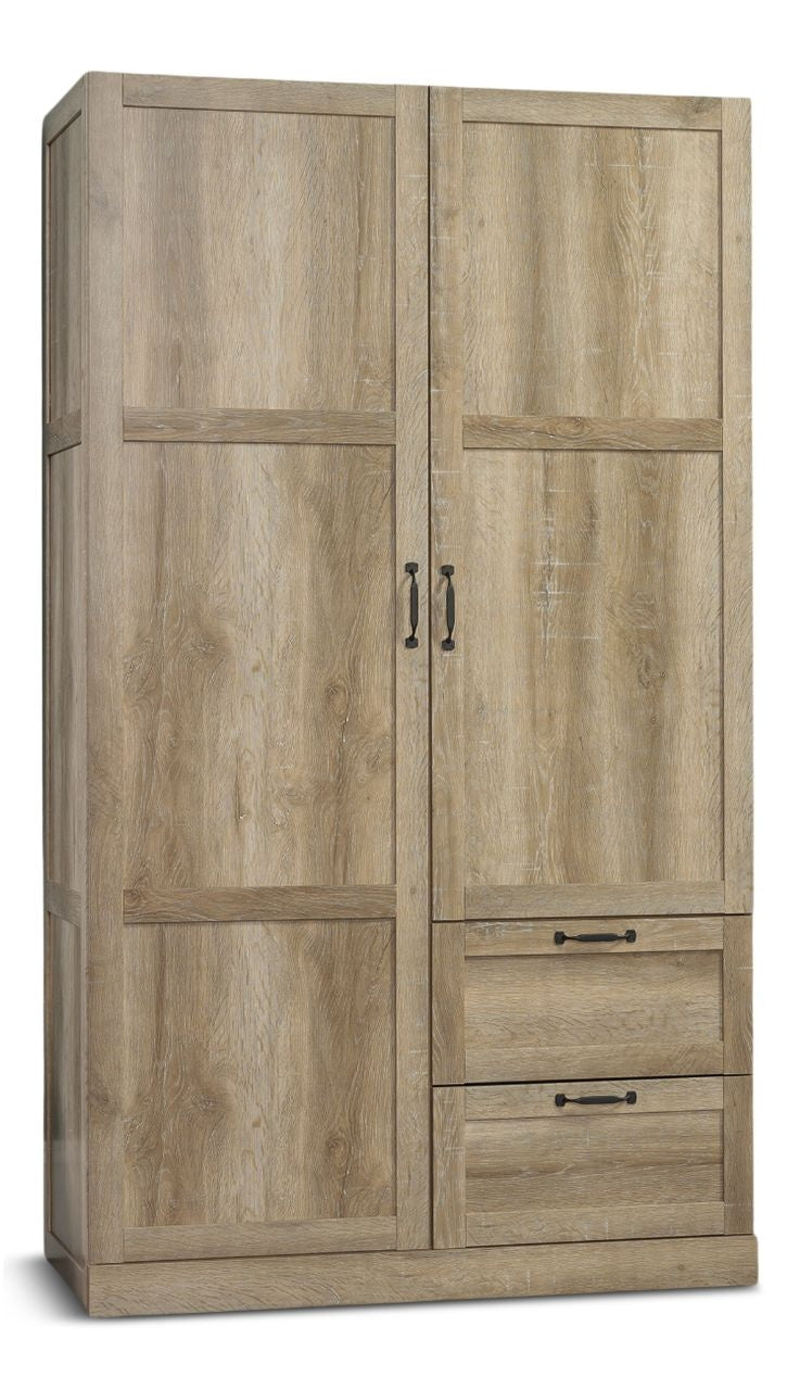 2 Door 2 Drawer Wardrobe, Oak W5415