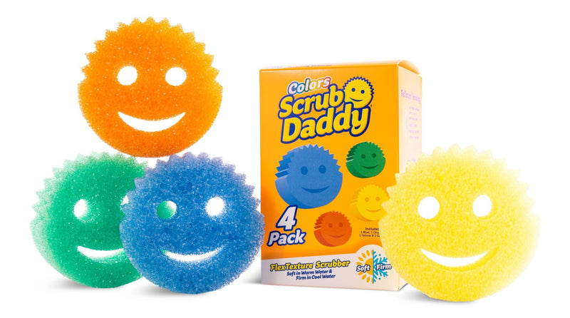 Colors Scratch-Free Cleaning Sponge/Scrubber with FlexTexture, 4-pk E9122