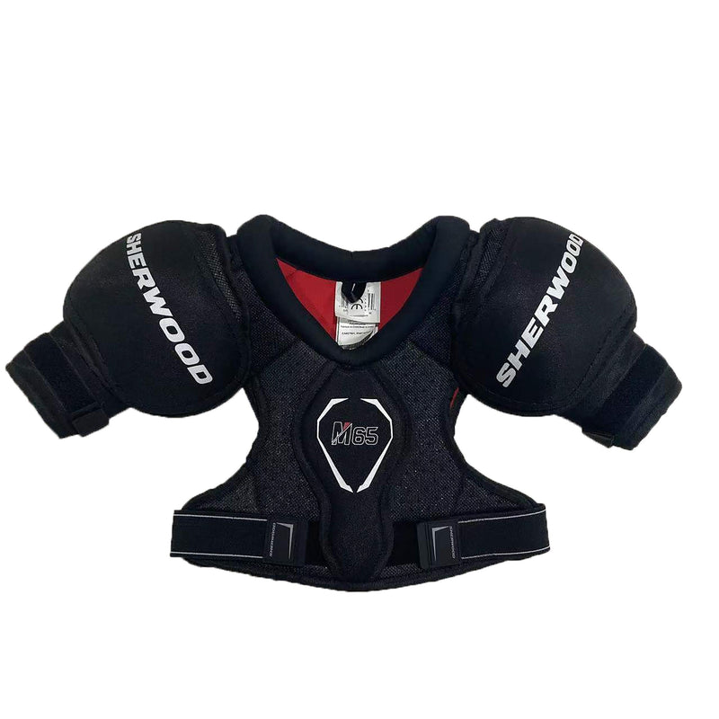 Rekker M65 Hockey Shoulder Pads, Youth, Black/Red, Assorted Sizes V6428