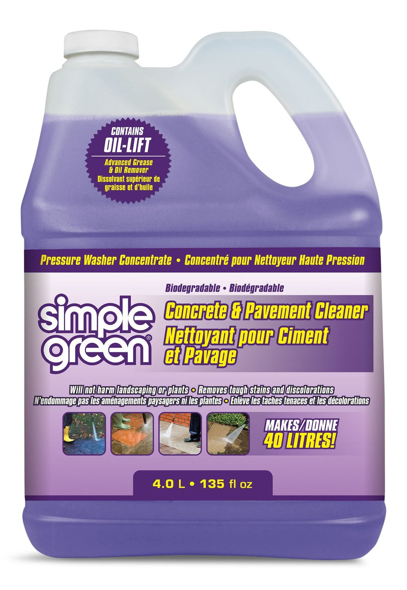 Concrete & Pavement Pressure Washer Detergent, 4L N7354