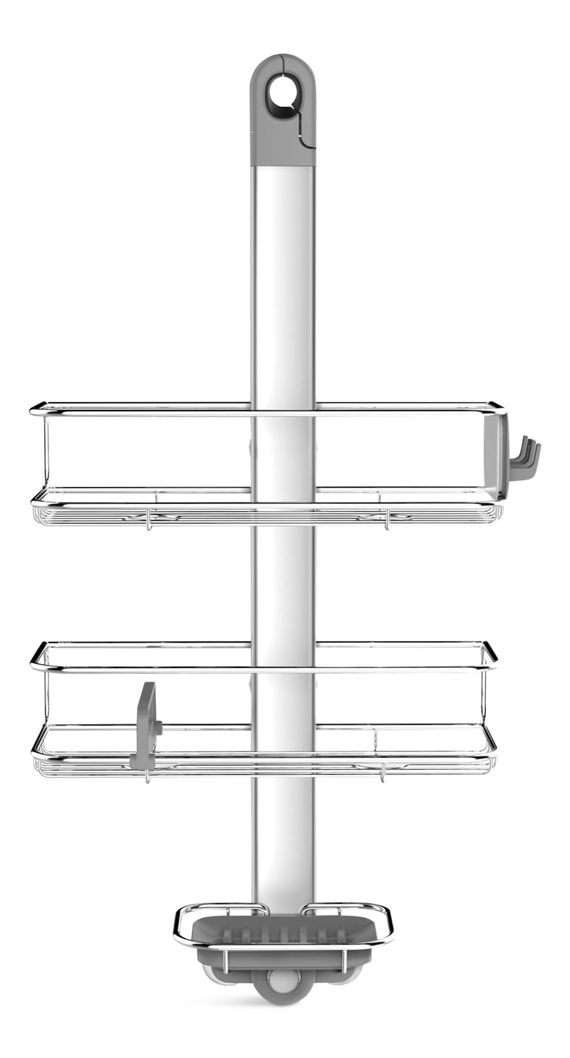 Medium Adjustable Shower Caddy, Stainless Steel and Anodized Aluminum J9522