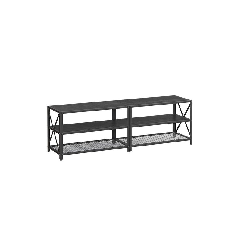 Home 70-in 3-Tier Industrial Black TV Stand R4079