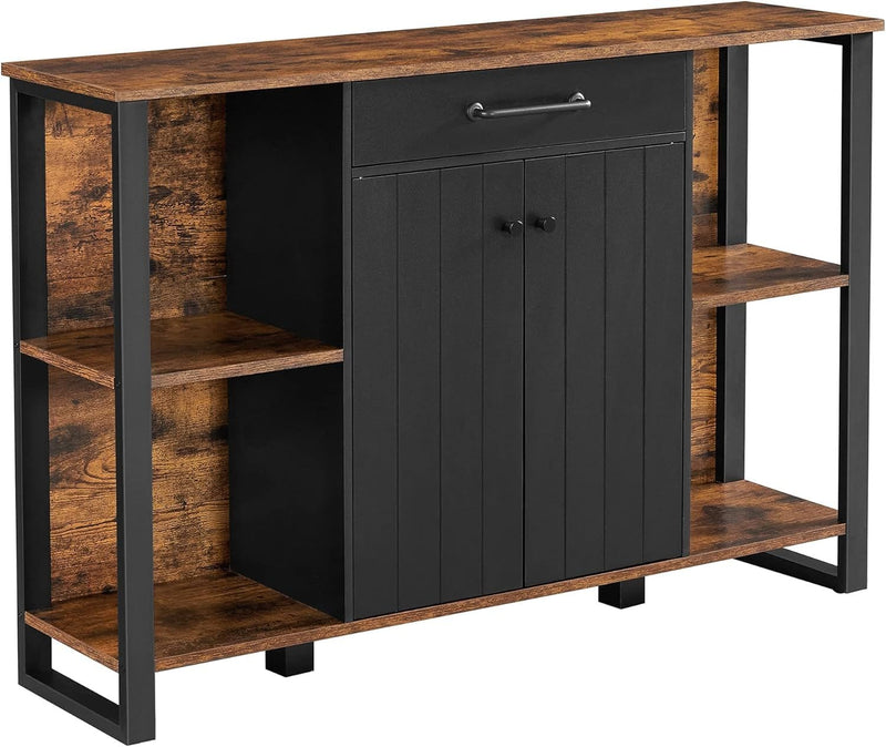 Home Rustic Brown Storage Cabinet with Drawer Y8195