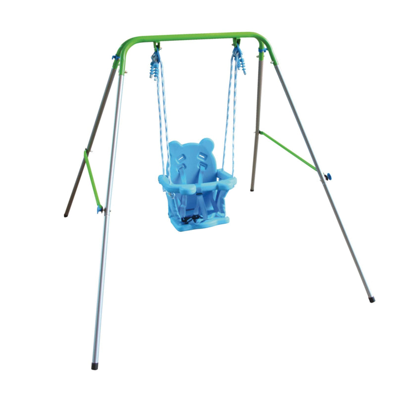 Outdoor Foldable Metal/Steel Swing Set, Ages 12-36 Months, 55-lb Capacity S9104