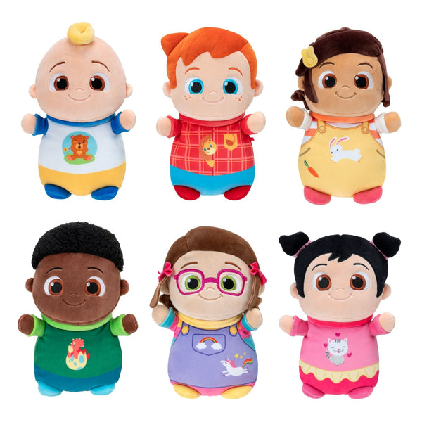 HugMees CoComelon Baby JJ Plush Doll, 10-inch Soft Plush Toy K5543
